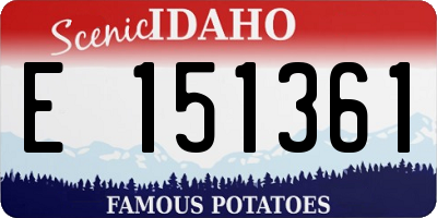 ID license plate E151361