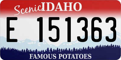 ID license plate E151363