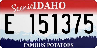 ID license plate E151375