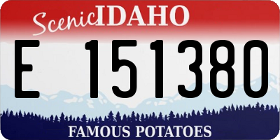 ID license plate E151380