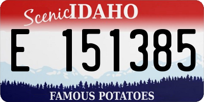 ID license plate E151385