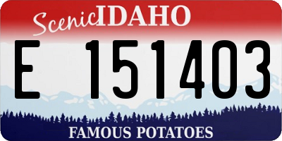 ID license plate E151403