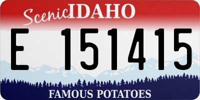 ID license plate E151415