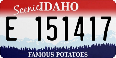 ID license plate E151417
