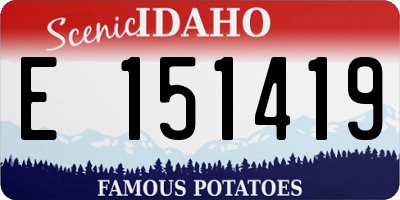 ID license plate E151419