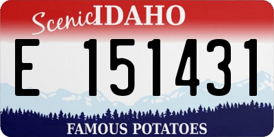 ID license plate E151431