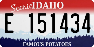 ID license plate E151434