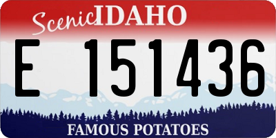 ID license plate E151436