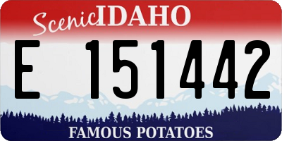 ID license plate E151442