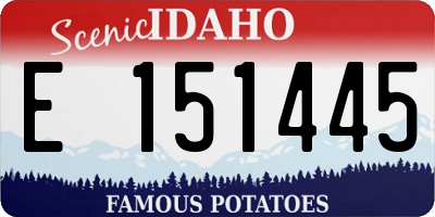 ID license plate E151445