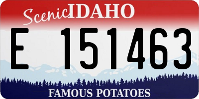 ID license plate E151463