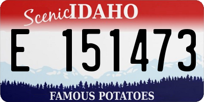 ID license plate E151473