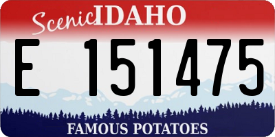 ID license plate E151475