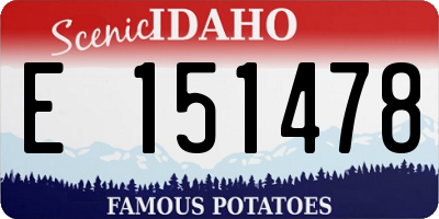 ID license plate E151478
