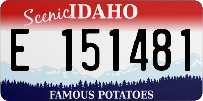 ID license plate E151481