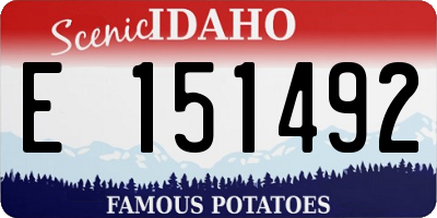ID license plate E151492