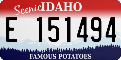 ID license plate E151494