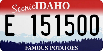 ID license plate E151500