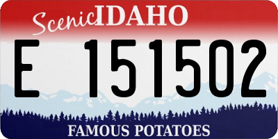 ID license plate E151502
