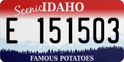 ID license plate E151503