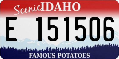 ID license plate E151506
