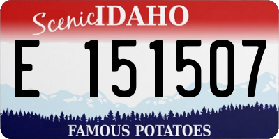 ID license plate E151507