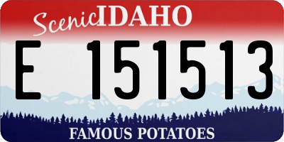 ID license plate E151513