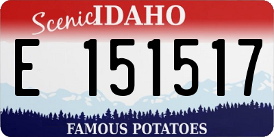ID license plate E151517