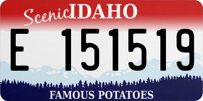 ID license plate E151519
