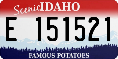ID license plate E151521