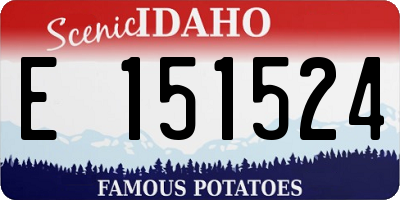 ID license plate E151524