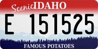 ID license plate E151525