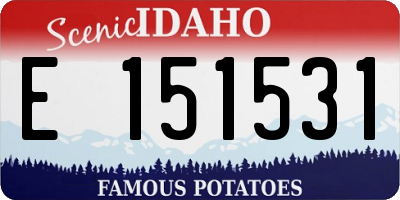 ID license plate E151531