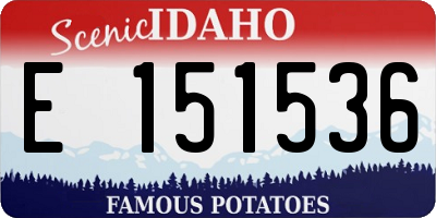 ID license plate E151536