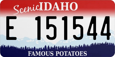 ID license plate E151544