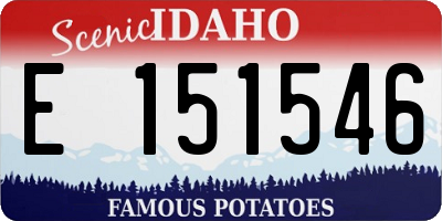 ID license plate E151546