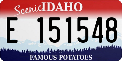 ID license plate E151548