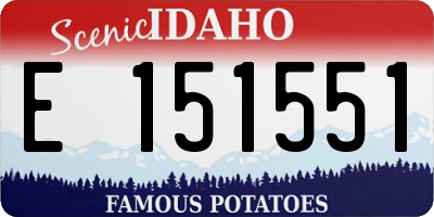ID license plate E151551