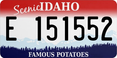 ID license plate E151552