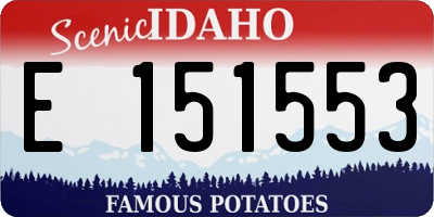 ID license plate E151553