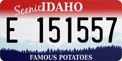ID license plate E151557