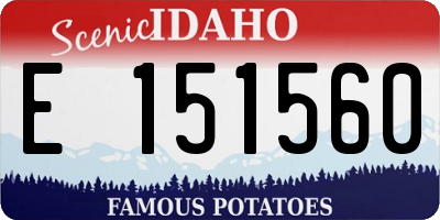 ID license plate E151560