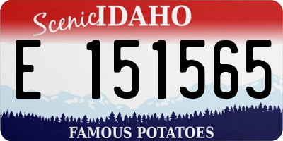 ID license plate E151565