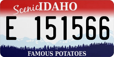 ID license plate E151566
