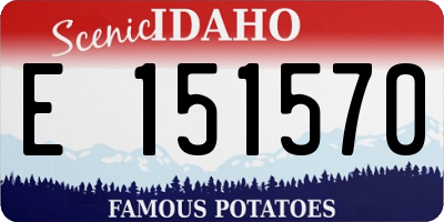ID license plate E151570