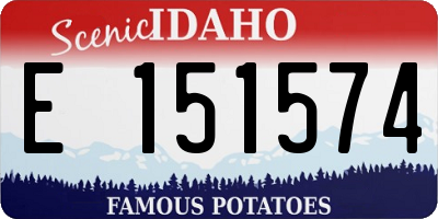 ID license plate E151574