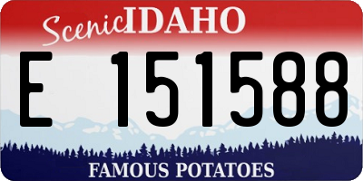 ID license plate E151588