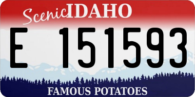 ID license plate E151593