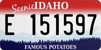 ID license plate E151597