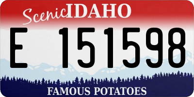 ID license plate E151598